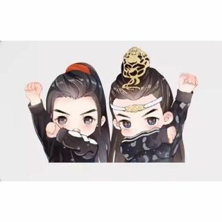 ＃590-3　陳情令　王一博　肖戦　イラストカッティングステッカー　ラスト１点