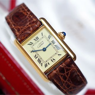 OMEGA - 美品・全純正✨Cartier カルティエ マストタンク アイボリーローマン SM