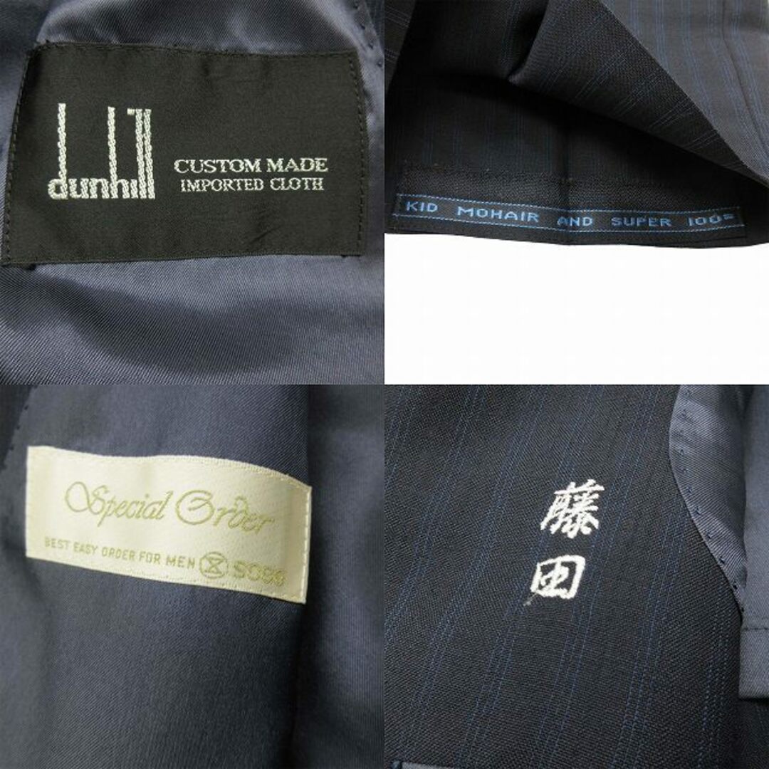 Dunhill(ダンヒル)の美品 ダンヒル オーダーメイド 春夏 シングル スーツ ピンストライプ メンズのスーツ(スーツジャケット)の商品写真