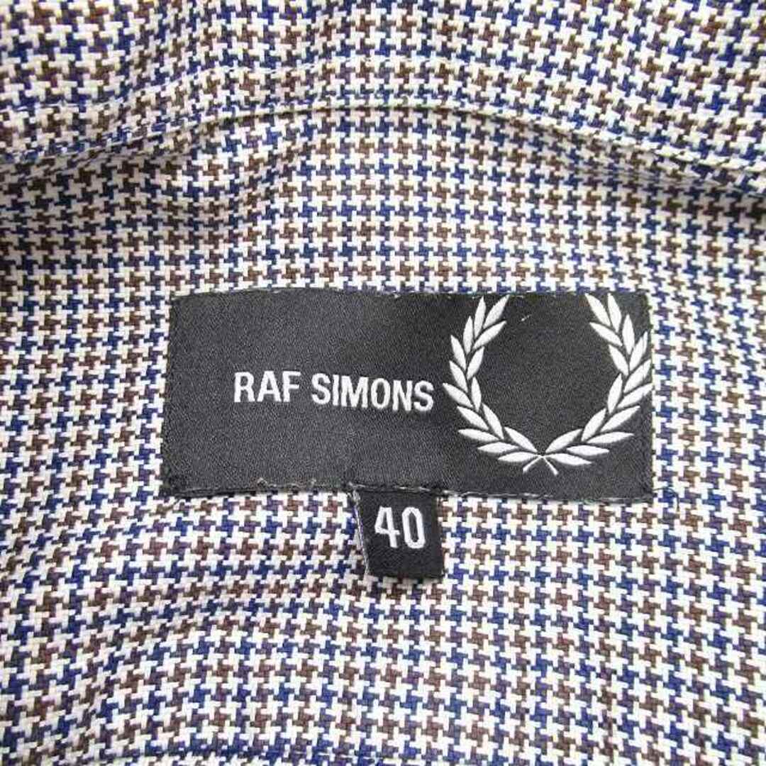 RAF SIMONS(ラフシモンズ)のラフシモンズ フレッドペリー ポロ ニットカラー カフス シャツ 長袖 総柄 メンズのトップス(シャツ)の商品写真