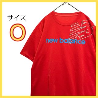 ニューバランス(New Balance)のニューバランス 半袖 スポーツウェア Oサイズ 赤 プリントロゴ(Tシャツ/カットソー(半袖/袖なし))