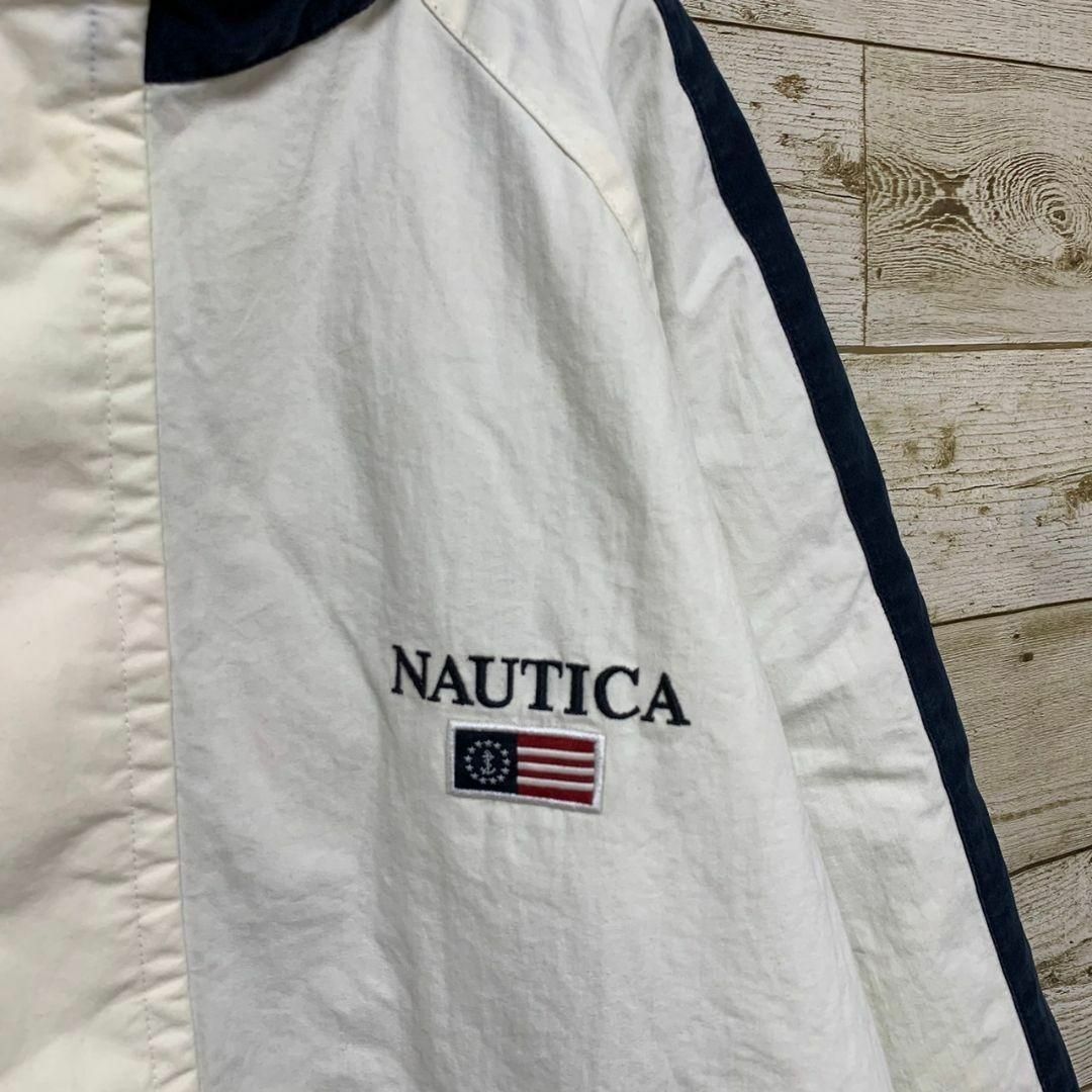 NAUTICA(ノーティカ)の【w53】USA古着ノーティカ00s刺繍ロゴセーリングジャケットブルゾンナイロン メンズのジャケット/アウター(ナイロンジャケット)の商品写真