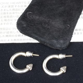 クロムハーツ(Chrome Hearts)のITTKFQUSD9RK CHROME HEARTS クロムハーツ PLAIN HOOP プレーンフープ ピアス 925 14K(ピアス)