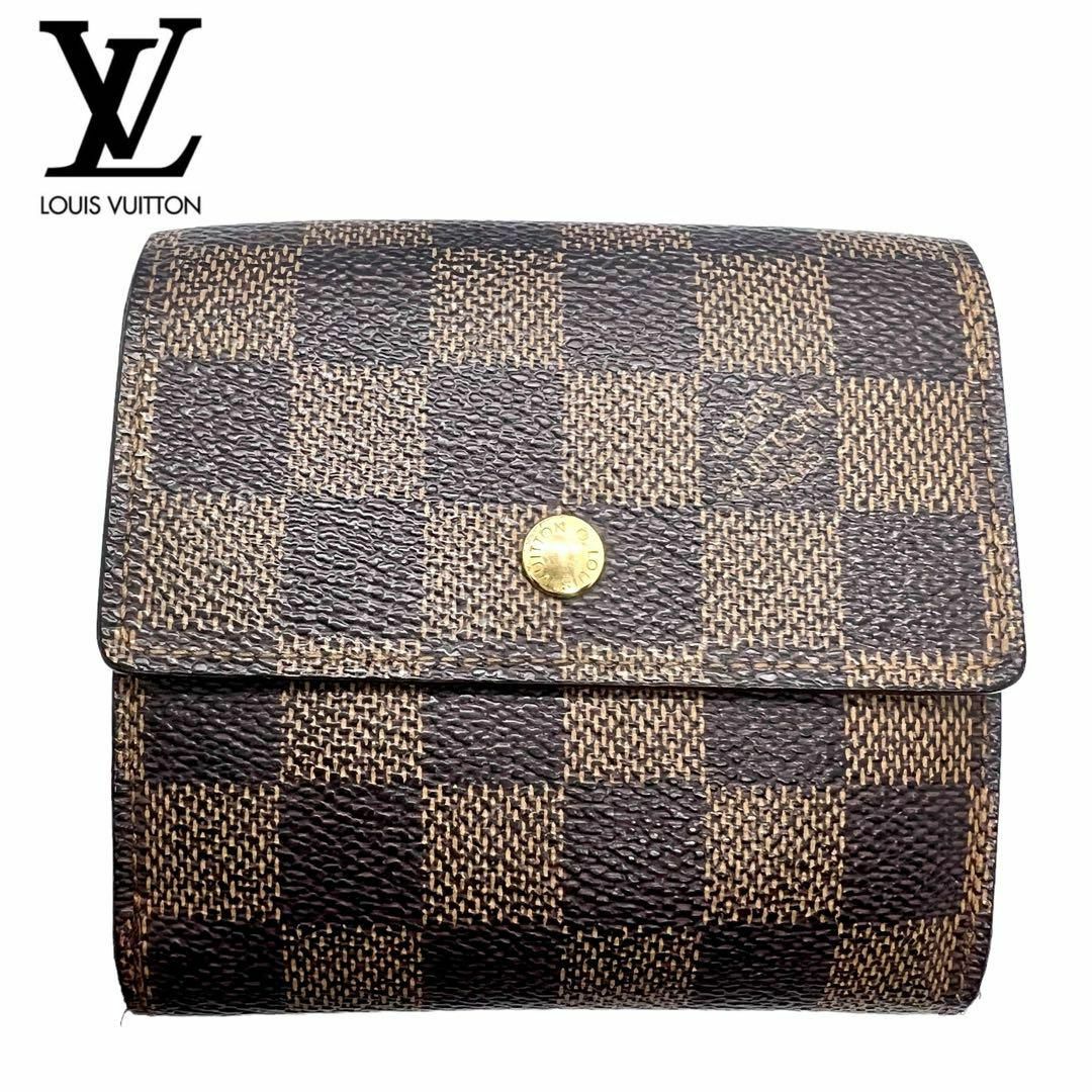 LOUIS VUITTON(ルイヴィトン)のルイヴィトン Wホック財布 ダミエ ポルトフォイユエリーズ N61654  レディースのファッション小物(財布)の商品写真