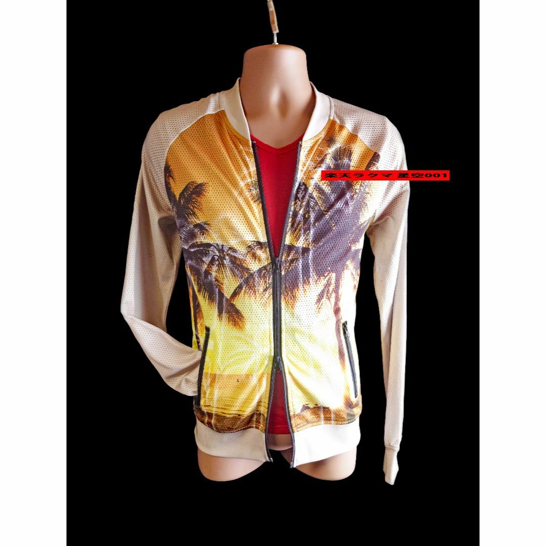 CavariA(キャバリア)の美品 CavariA ベージュ メッシュジャケット キャバリア 44 サマー 海 メンズのジャケット/アウター(ブルゾン)の商品写真