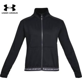 アンダーアーマー(UNDER ARMOUR)のUNDER ARMOUR レディース ヒートギアトラックジャケット  LG 黒(ウェア)