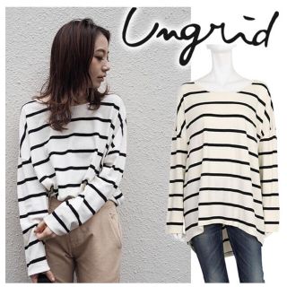 アングリッド(Ungrid)の今期新品UngridルーズボーダーロングスリーブTee♡(Tシャツ(長袖/七分))