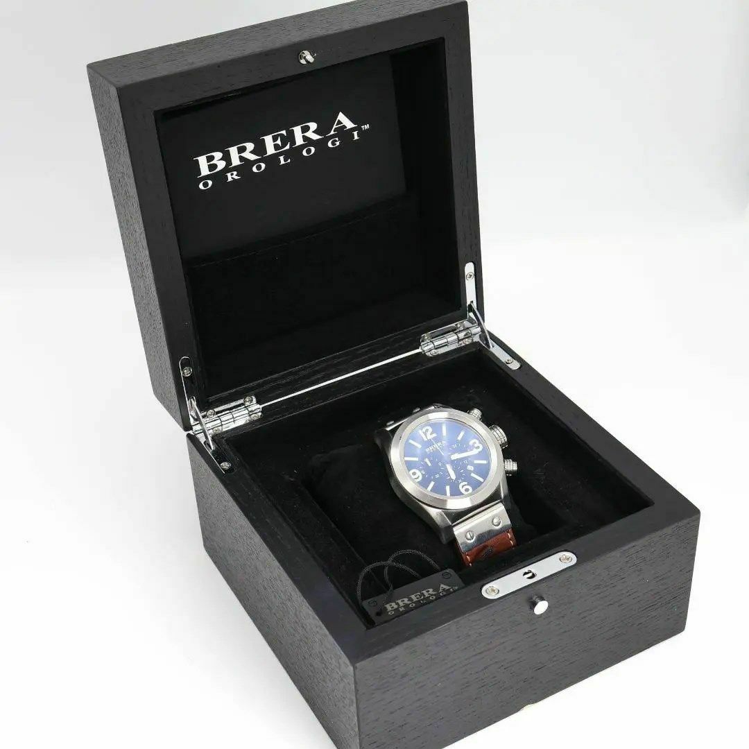 《希少》BRERA OROLOGI 腕時計 クロノグラフ デイト 木箱付き p メンズの時計(腕時計(アナログ))の商品写真