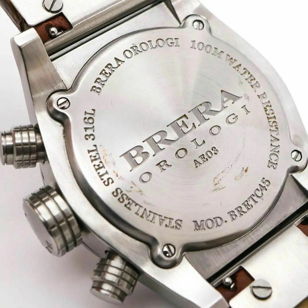 《希少》BRERA OROLOGI 腕時計 クロノグラフ デイト 木箱付き p メンズの時計(腕時計(アナログ))の商品写真