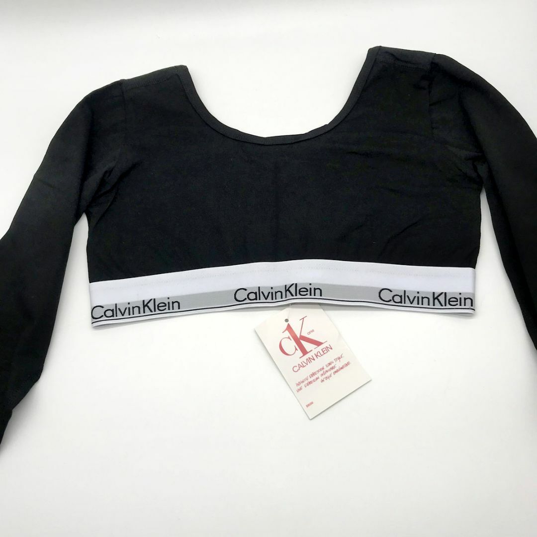 ck Calvin Klein(シーケーカルバンクライン)のカルバンクライン　レディース 　上着　長袖シャツ　Sサイズ　ブラック レディースのトップス(Tシャツ(長袖/七分))の商品写真