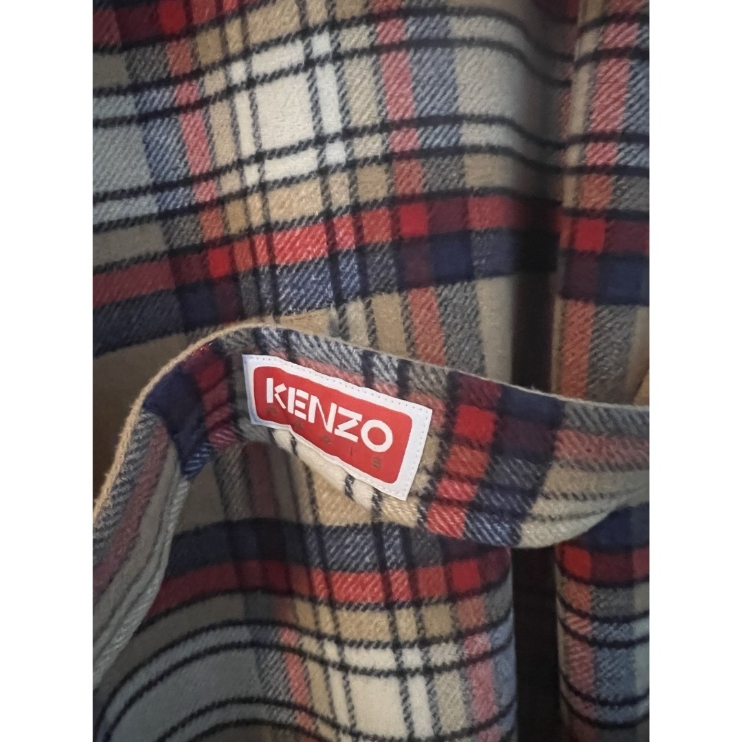 KENZO(ケンゾー)のKENZO チェック フード コート KENZO Checked hooded メンズのジャケット/アウター(チェスターコート)の商品写真