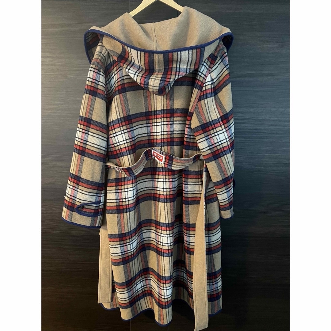 KENZO - KENZO チェック フード コート KENZO Checked hoodedの KENZO - KENZO チェック フード コート KENZO Checked hoodedの