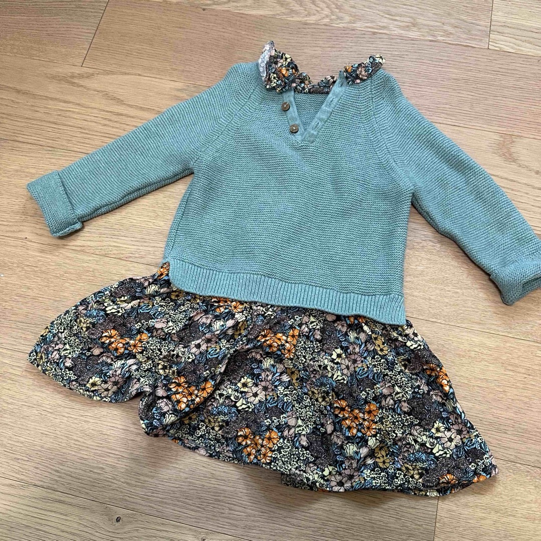 NEXT(ネクスト)のnext、ベビー服、ワンピース、ちくちくしないニット キッズ/ベビー/マタニティのキッズ服女の子用(90cm~)(ワンピース)の商品写真