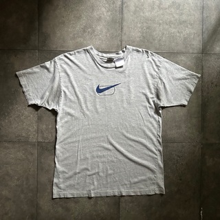 ナイキ(NIKE)の90s NIKE ナイキ tシャツ 白タグ センターロゴ グレー L (Tシャツ/カットソー(半袖/袖なし))