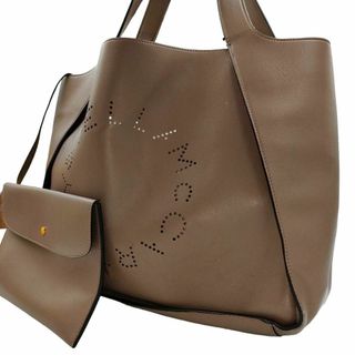 ステラマッカートニー(Stella McCartney)のステラマッカートニー A4可 パンチングロゴ トートバッグ レザー ピンク系(トートバッグ)