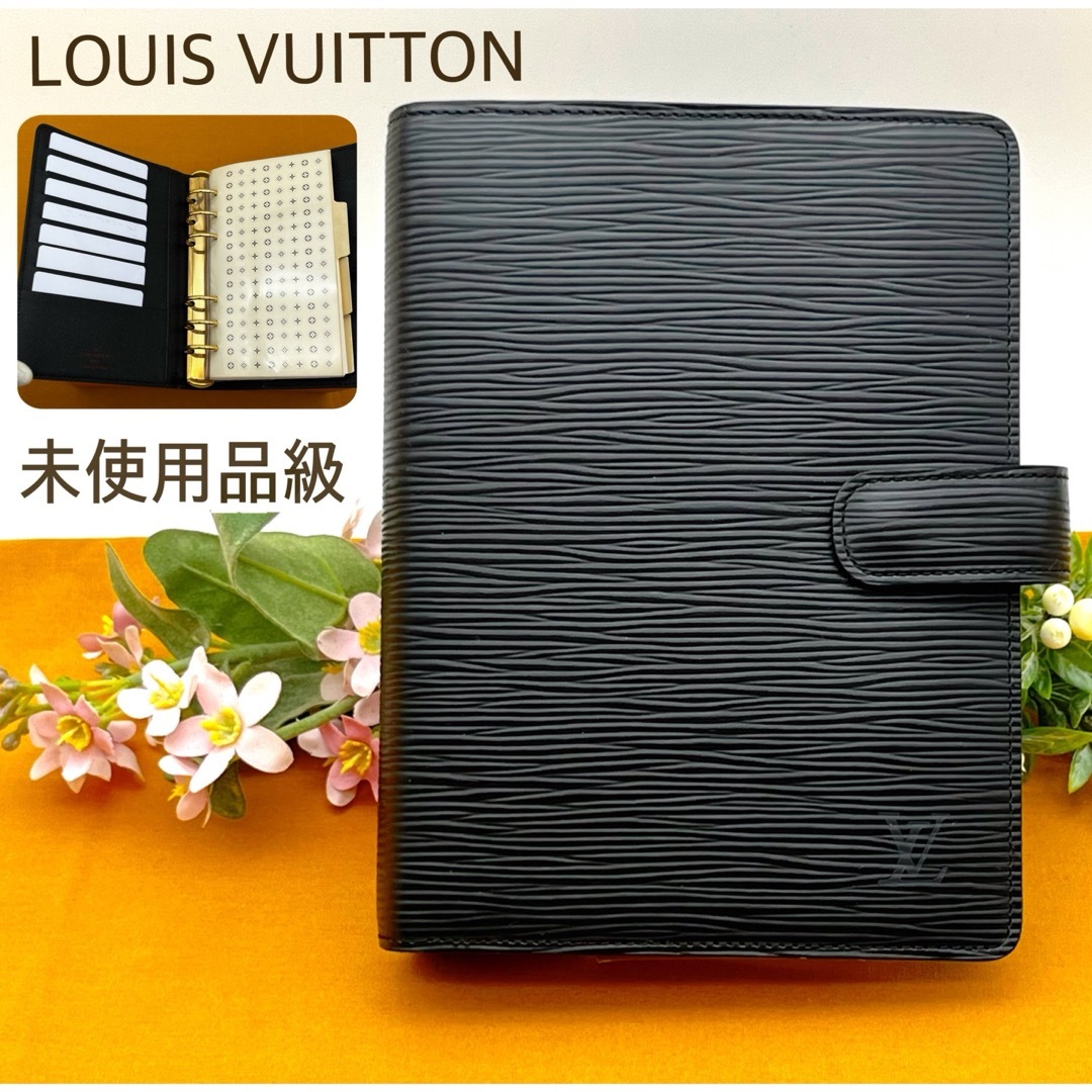 LOUIS VUITTON(ルイヴィトン)の【未使用品級•極美品】ルイヴィトン　アジェンダMM 手帳カバー　エピ　ノワール メンズのファッション小物(手帳)の商品写真