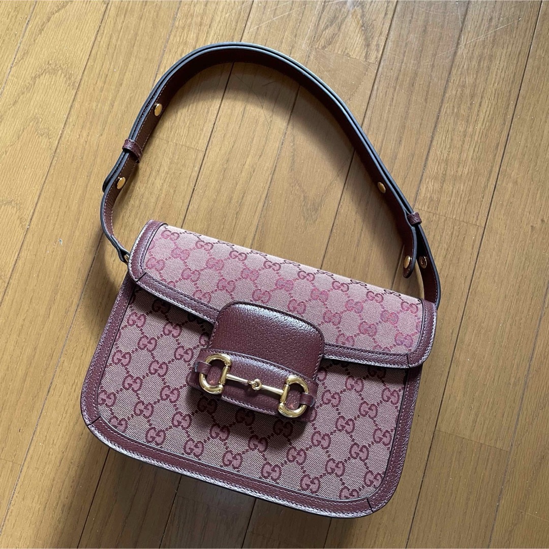 Gucci(グッチ)の期間限定⚫︎GUCCIグッチホースビット1955ワインレッド色 レディースのバッグ(ショルダーバッグ)の商品写真