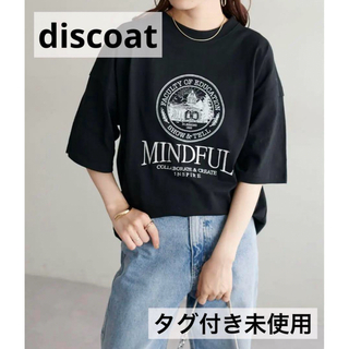 ディスコート(Discoat)の【24時間以内発送】　discoat MINDFUL刺繍ロゴTシャツ　ブラック(Tシャツ(半袖/袖なし))