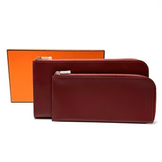 エルメス(Hermes)のエルメス リミックス ヴォヤージュ ヴォーソンブレロ ルージュアッシュ 長財布(長財布)