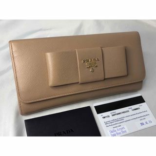 プラダ(PRADA)の超美品PRADA プラダ 長財布 ダブルホック　リボン　CAMMEO(財布)