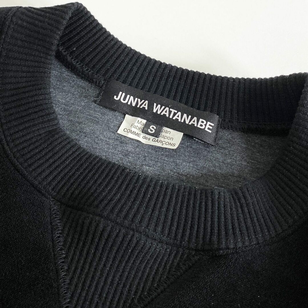 JUNYA WATANABE COMME des GARCONS(ジュンヤワタナベコムデギャルソン)の54e14 JUNYA WATANABE COMME des GARCONS ジュンヤワタナベ コムデギャルソン ベロア生地 スウェット トレーナー AD2022 サイズS ブラック メンズ 紳士服 メンズのトップス(スウェット)の商品写真