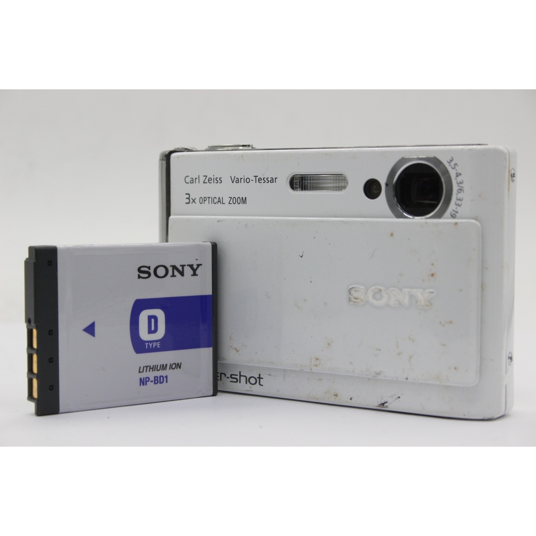 【返品保証】 ソニー SONY Cyber-shot DSC-T70 ホワイト 3x バッテリー付き コンパクトデジタルカメラ  s9605 スマホ/家電/カメラのカメラ(コンパクトデジタルカメラ)の商品写真