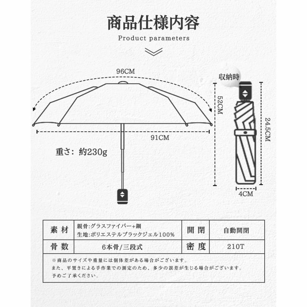 【色: パープル×ホワイト】【皮膚科医監修】 日傘 軽量 完全遮光 自動開閉 折 レディースのファッション小物(その他)の商品写真