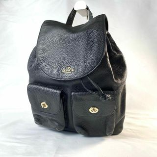 コーチ(COACH)の美品 コーチ coach レザー リュック バッグパック(リュック/バックパック)