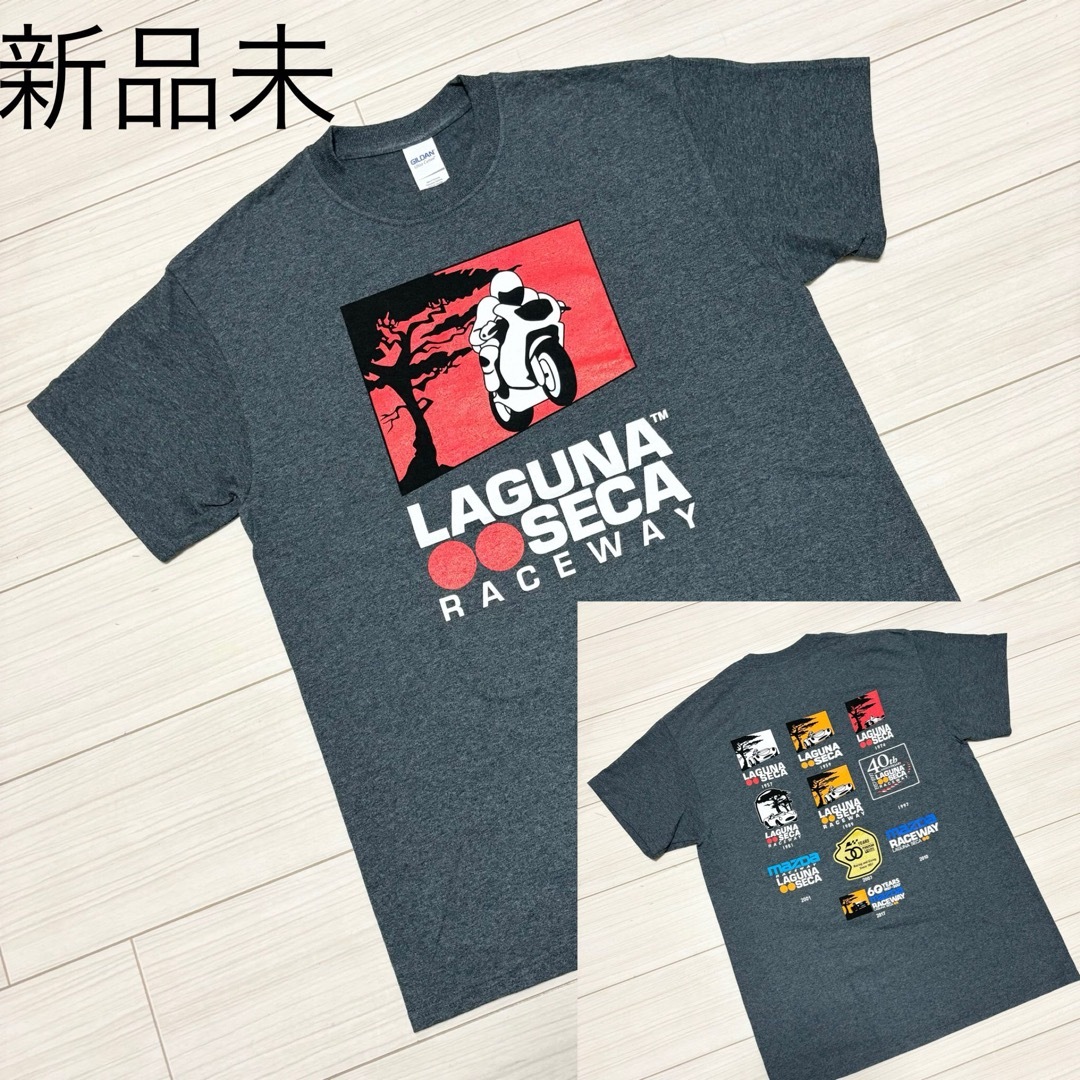 新品未■LAGUNA SECA■メモリアル アニバーサリー バイク Tシャツ M メンズのトップス(Tシャツ/カットソー(半袖/袖なし))の商品写真