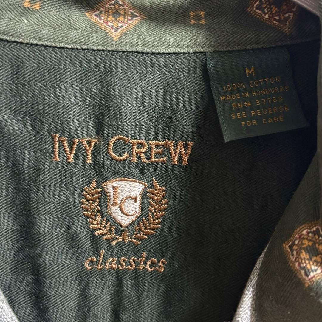 VINTAGE(ヴィンテージ)のIVY CREW 総柄シャツ アート柄 レトロ ヴィンテージ 海外古着 メンズのトップス(シャツ)の商品写真