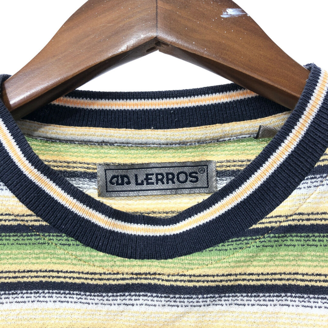 LERROS ボーダー 半袖Ｔシャツ マルチカラー (メンズ M) 中古 古着 Q6506 メンズのトップス(Tシャツ/カットソー(半袖/袖なし))の商品写真