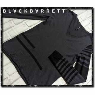 ブラックバレットバイニールバレット(BLACKBARRETT by NEIL BARRETT)のブラックバレット　Vネックニット　濃グレー(ニット/セーター)