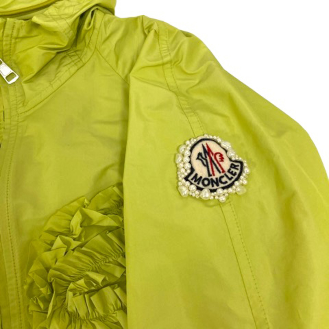 MONCLER(モンクレール)のモンクレール 20SS ナイロンコート フード フリル ロゴ ロング丈 0 黄緑 レディースのジャケット/アウター(その他)の商品写真