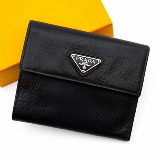 プラダ(PRADA)の★美品★ プラダ 折り財布 三角ロゴ サフィアーノ(財布)