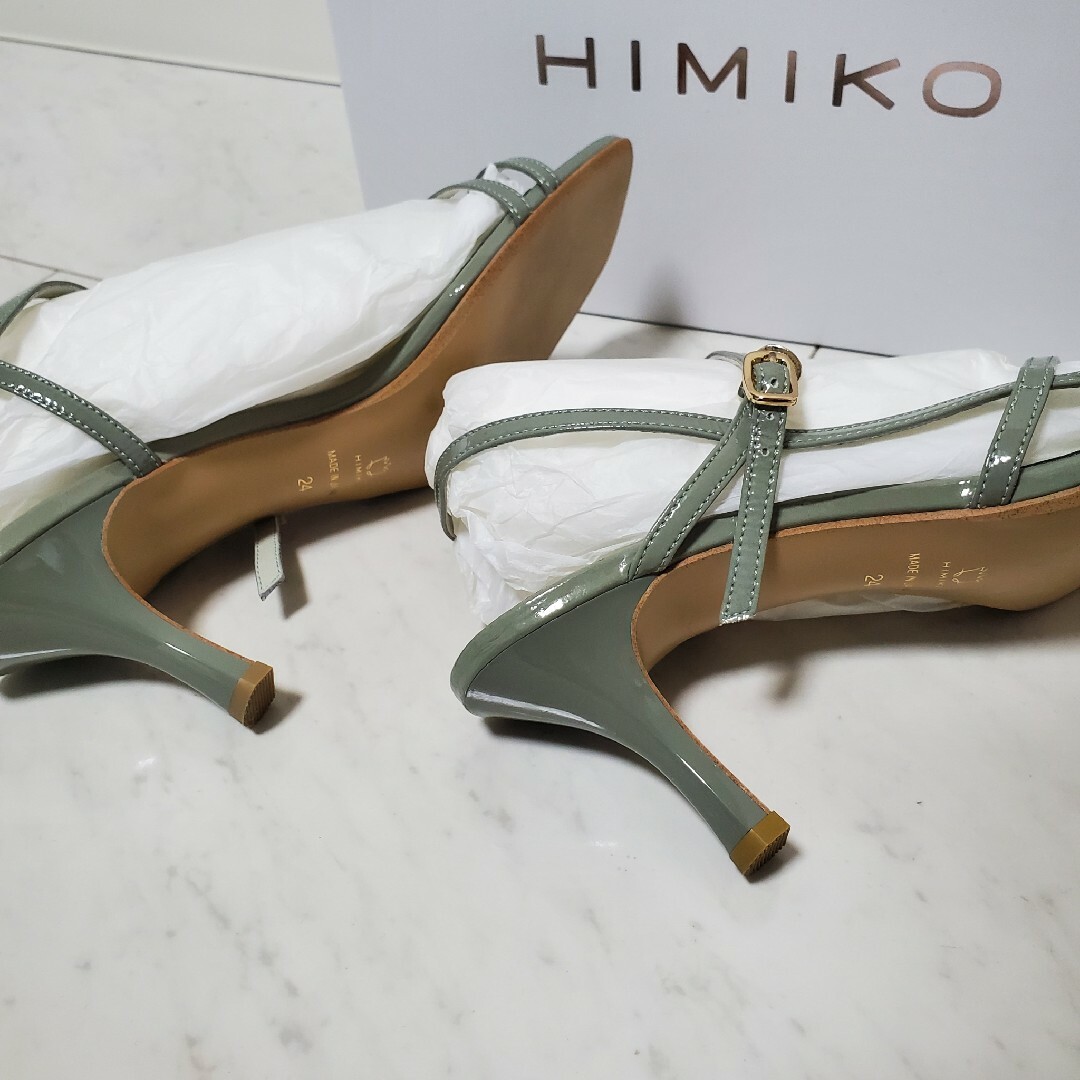 卑弥呼(ヒミコ)の卑弥呼 ヒミコ アシンメトリーストラップサンダル グリーン 24.0 レディースの靴/シューズ(サンダル)の商品写真