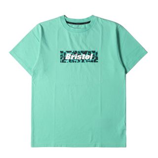 F.C.Real Bristol エフシーレアルブリストル Tシャツ サイズ:S 22SS レオパード柄 ボックスロゴ クルーネック 半袖Tシャツ BOX LOGO TEE ライトブルー トップス カットソー【メンズ】【中古】(Tシャツ/カットソー(半袖/袖なし))