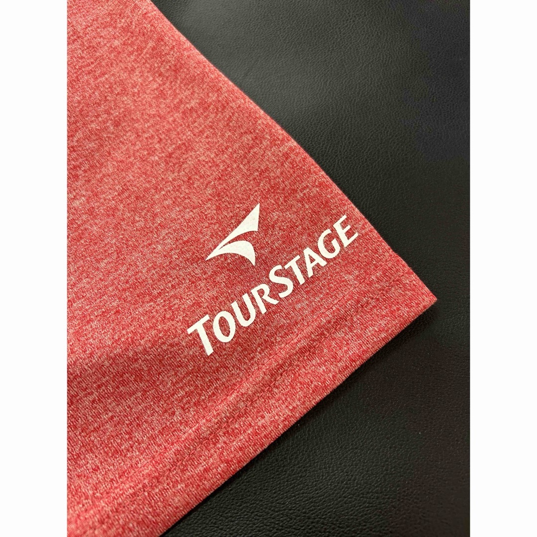 TOURSTAGE(ツアーステージ)のTOUR STAGE ツアーステージ メンズハーフジップ 半袖シャツ レッドLL メンズのトップス(シャツ)の商品写真