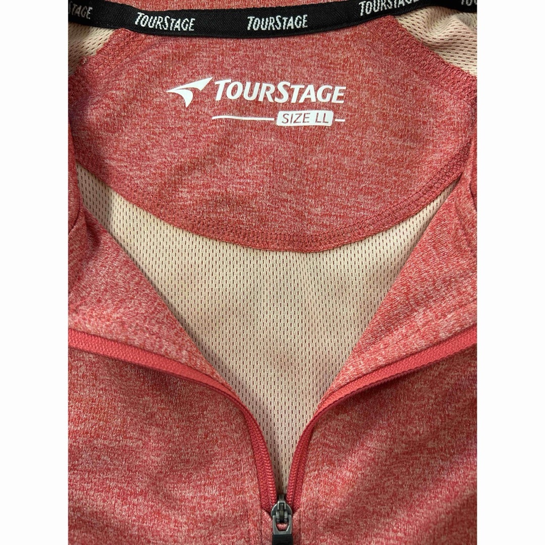 TOURSTAGE(ツアーステージ)のTOUR STAGE ツアーステージ メンズハーフジップ 半袖シャツ レッドLL メンズのトップス(シャツ)の商品写真