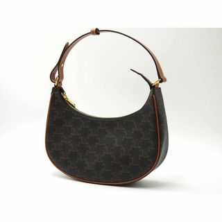 セリーヌ(celine)のセリーヌ アヴァ AVA トリオンフ ショルダーバッグ PVC キャンバス カーフ レザー タン ブラウン ゴールド金具 193952【中古】(ショルダーバッグ)