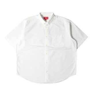 シュプリーム(Supreme)のSupreme シュプリーム シャツ サイズ:L 23SS ルーズフィット オックスフォード ボタンダウン 半袖シャツ Loose Fit S/S Oxford Shirt ホワイト 白 トップス カジュアルシャツ【メンズ】【中古】(シャツ)