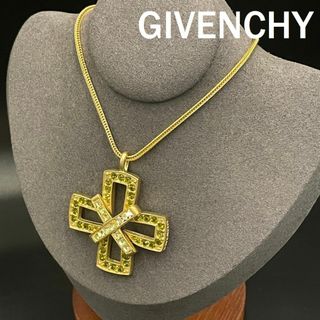 ジバンシィ(GIVENCHY)のジバンシィ ネックレス ゴールド ラインストーン グリーン ジバンシー (ネックレス)