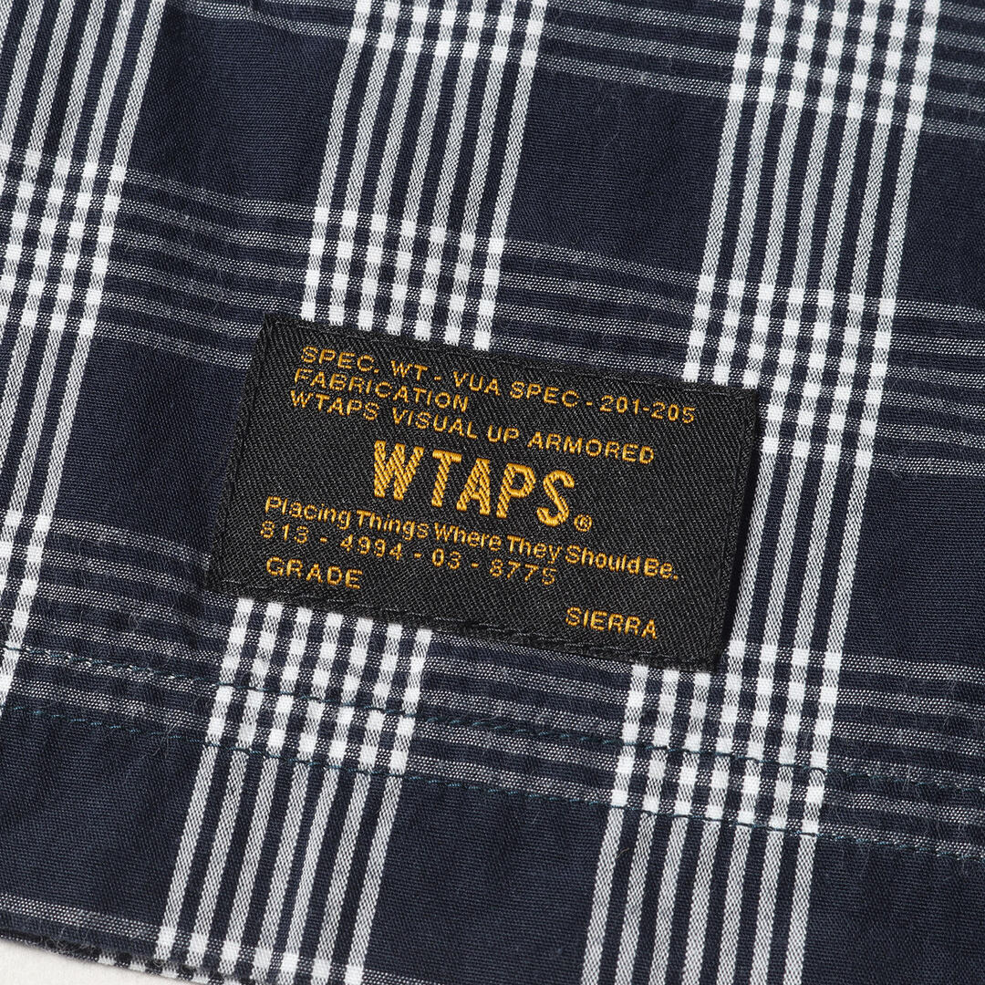 W)taps(ダブルタップス)のWTAPS ダブルタップス シャツ サイズ:S 16SS コットン チェック 半袖シャツ UNION S/S 02 ネイビー ホワイト 紺白 ユニオン トップス カジュアルシャツ【メンズ】【中古】 メンズのトップス(シャツ)の商品写真