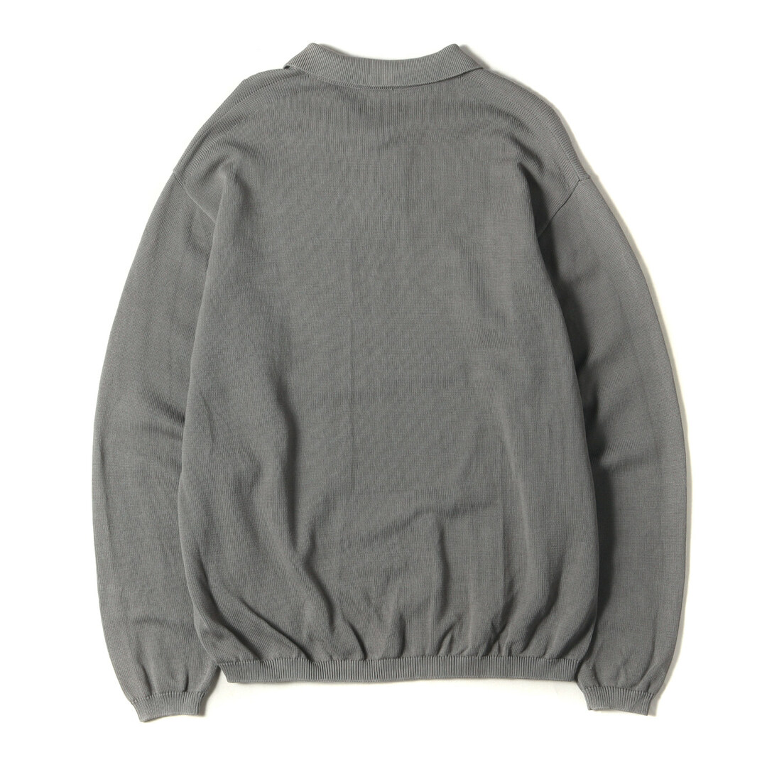 steven alan(スティーブンアラン)のSTEVEN ALAN スティーブンアラン ニット サイズ:M 19SS ポロカラー コットン ニット LIGHT GASS CTN LONG SLEEVE POLOSHIRT セーター プルオーバー 長袖 シャツ グレー トップス【メンズ】【中古】 メンズのトップス(ニット/セーター)の商品写真