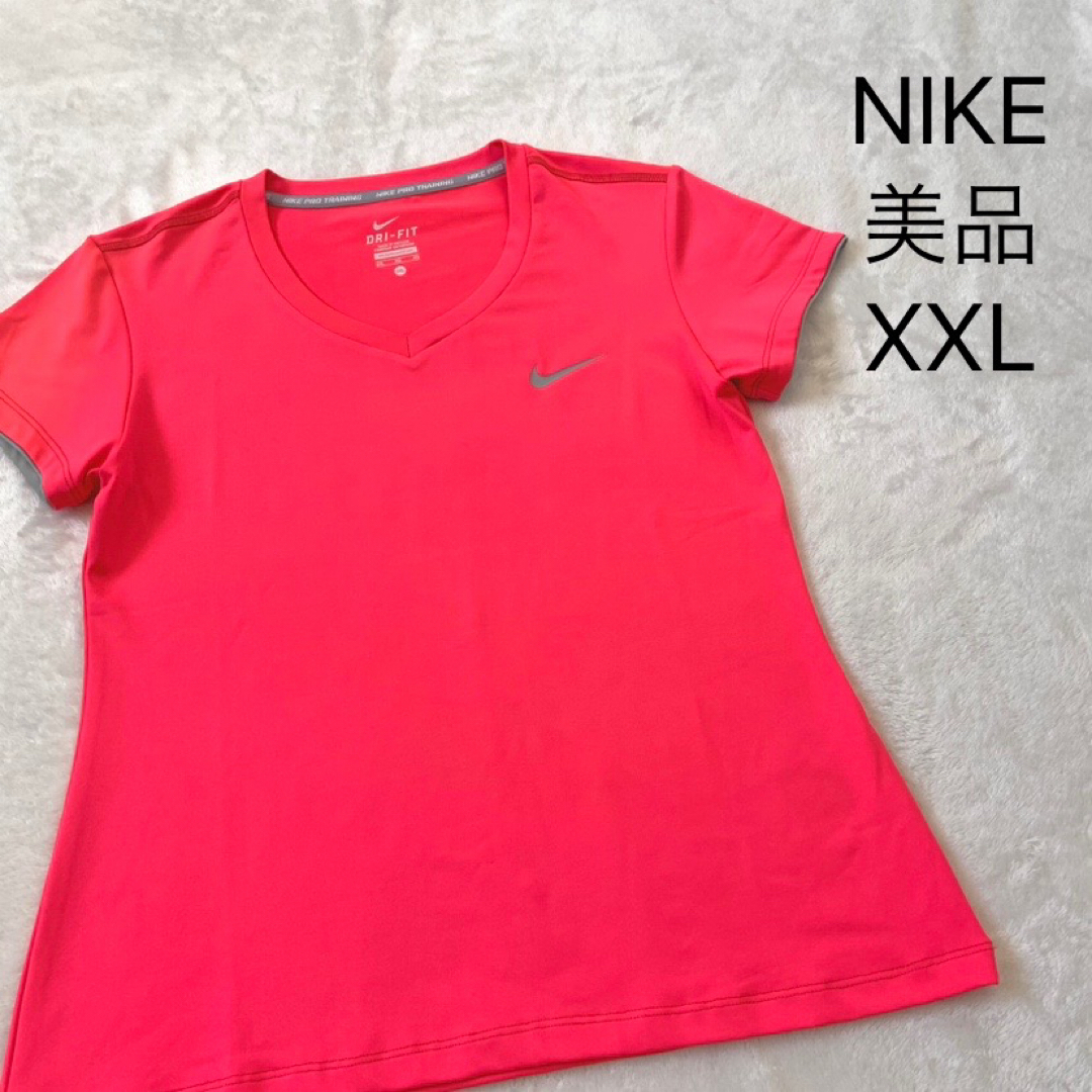 NIKE(ナイキ)の美品★ナイキ★トレーニングシャツ★ドライフィット★ピンク★XXL スポーツ/アウトドアのランニング(ウェア)の商品写真