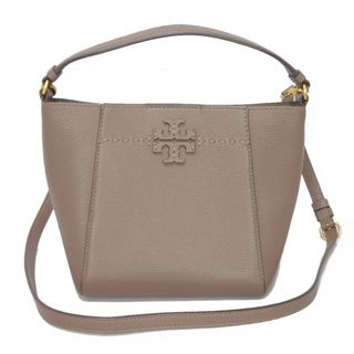 トリーバーチ(Tory Burch)のTory Burch トリーバーチ マックグロー スモール バケットバッグ グレー 2WAY ショルダーバッグ 現行 ダブルT シルバーメープル ハンドバッグ 74956(ハンドバッグ)