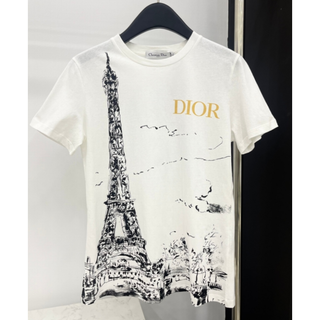 DIOR コットン 　 リネン Tシャツ エッフェル塔