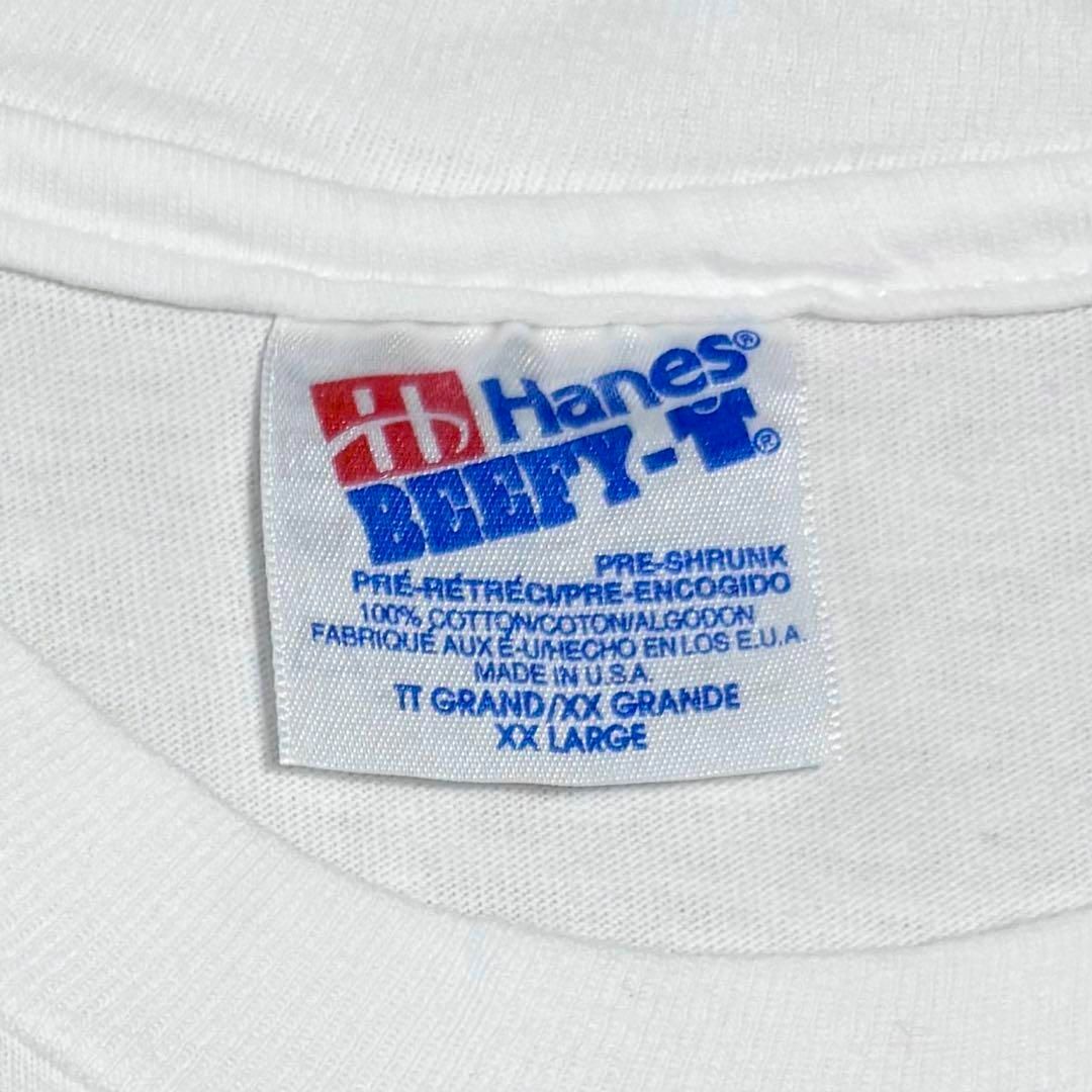 Hanes(ヘインズ)の90s USA製古着　ヴィンテージ　ヘインズ　ビーフィ　ロゴTシャツ　医療系大学 メンズのトップス(Tシャツ/カットソー(半袖/袖なし))の商品写真