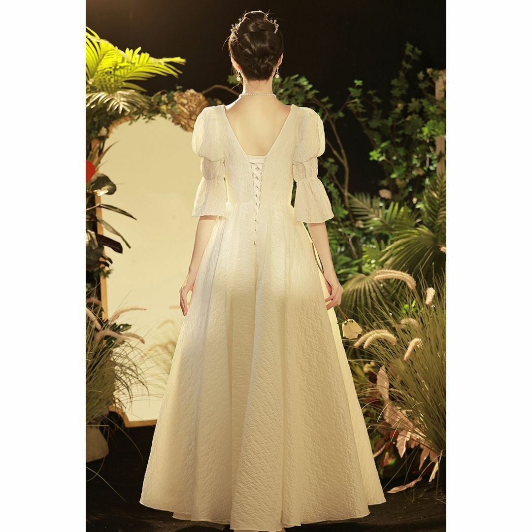 シンプル ウェディングドレス ブライズメイド ロングドレス96 レディースのフォーマル/ドレス(ウェディングドレス)の商品写真