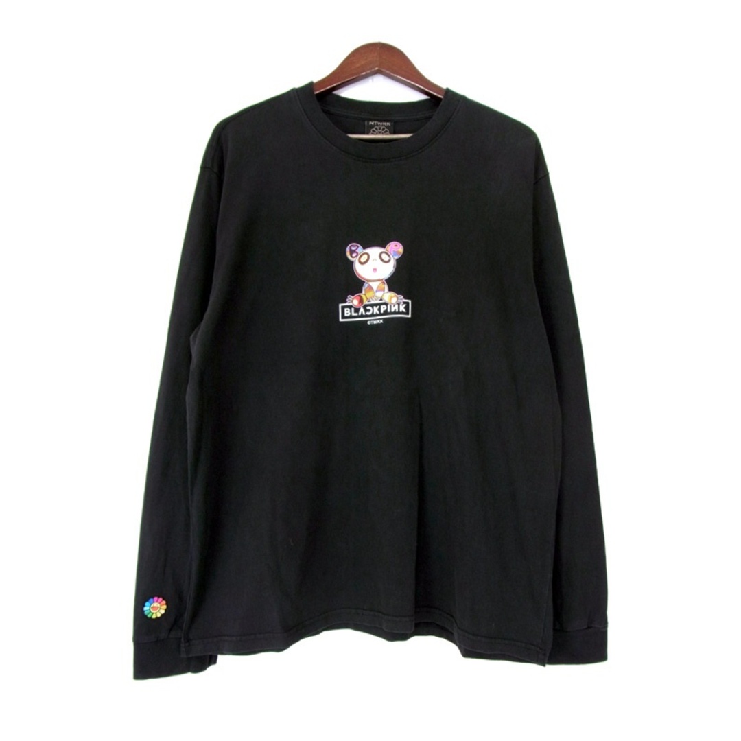 村上隆 × ブラックピンク BLACKPINK ■ キャラクター プリント ロングスリーブ カットソー w19070 メンズのトップス(Tシャツ/カットソー(半袖/袖なし))の商品写真