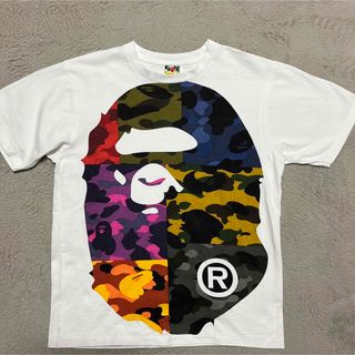 アベイシングエイプ(A BATHING APE)のAPE BAPE KAWS MIX CAMO BIG HEAD tシャツ　 M(Tシャツ/カットソー(半袖/袖なし))